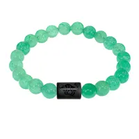 Браслет Телец (Шунгит) с нат.камнем Нефрит 8мм BSZE06-02