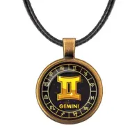 Кулон со шнурком Знаки Зодиака - Близнецы ALKF0026