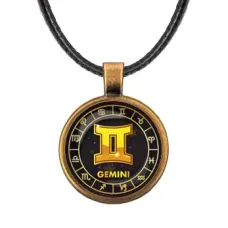 Кулон со шнурком Знаки Зодиака - Близнецы ALKF0026