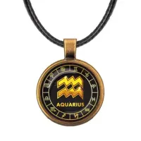 Кулон со шнурком Знаки Зодиака - Водолей ALKF0034