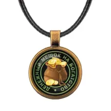 Кулон со шнурком Денежный мешок ALKF0049