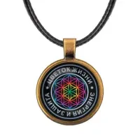 Кулон со шнурком Цветок жизни ALKF0060