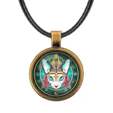 Кулон со шнурком Египетская кошка ALKF0172