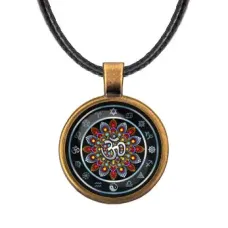 Кулон со шнурком Мандала Ом ALKF0188