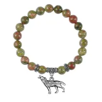 Браслет Волк (защита, сила, победа), Унакит BSP-17-28