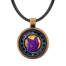 Кулон со шнурком Лунный кот ALKF0191