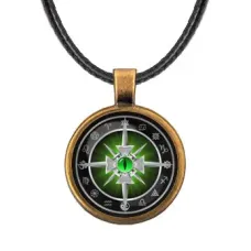 Кулон со шнурком Крест с глазом и клинками ALKF0194