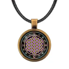 Кулон со шнурком Цветок жизни ALKF0208