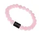 Браслет Телец (Шунгит) с синт.камнем Розовый кварц 8мм BSZE06-14