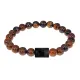 Браслет Лев (Шунгит) с нат.камнем Тигровый глаз 8мм BSZE06-17