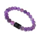 Браслет Дева (Шунгит) с нат.камнем Аметист 8мм BSZE06-18