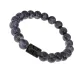 Браслет Скорпион (Шунгит) с нат.камнем Лабрадор 8мм BSZE06-20