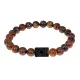 Браслет Стрелец (Шунгит) с нат.камнем Тигровый глаз 8мм BSZE06-21