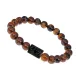 Браслет Стрелец (Шунгит) с нат.камнем Тигровый глаз 8мм BSZE06-21
