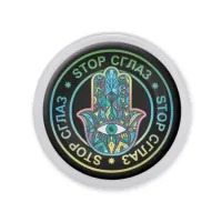 Акриловый магнит d.56мм Stop сглаз MAF0016