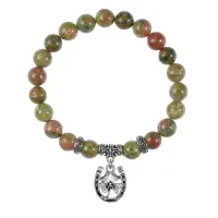 Браслет Подкова и клевер (счастье и удача), Унакит BSP-17-P001