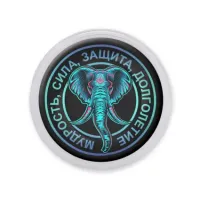 Акриловый магнит d.56мм Слон MAF0061