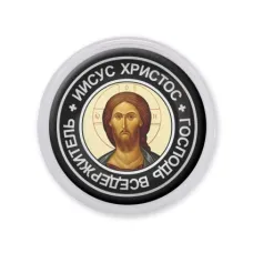 Акриловый магнит d.56мм Иисус Христос MAF0098