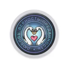 Акриловый магнит d.56мм Два лебедя MAF0165