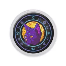 Акриловый магнит d.56мм Лунный кот MAF0191