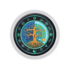 Акриловый магнит d.56мм Дерево Ночи и Дня MAF0197