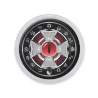 Акриловый магнит d.56мм Крест с глазом MAF0202