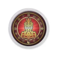 Акриловый магнит d.56мм Молот Тора MAF0204