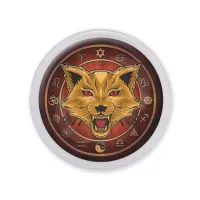 Акриловый магнит d.56мм Дикая кошка MAF0213