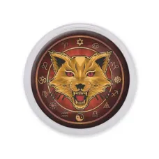 Акриловый магнит d.56мм Дикая кошка MAF0213