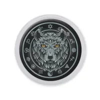 Акриловый магнит d.56мм Волк MAF0215