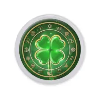 Акриловый магнит d.56мм Клевер удачи MAF0226