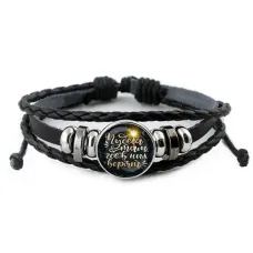Кожаный браслет Чудеса там, где в них верят BSK-0489