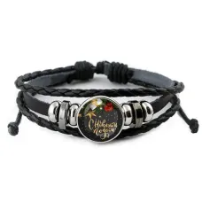 Кожаный браслет С Новым годом BSK-0491