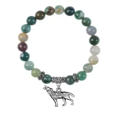 Браслет Волк (защита, сила, победа), Яшма BSP-18-28