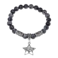 Рунический браслет-амулет Выход из трудного положения с нат. камнем Лабрадор BSRA-105