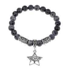 Рунический браслет-амулет Выход из трудного положения с нат. камнем Лабрадор BSRA-105