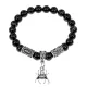Рунический браслет - амулет Накопление богатства с нат.камнем Черный агат BSRA-112