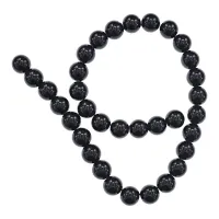 Бусины Черный агат (синт.) 10мм на нити FB10-048