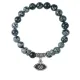 Браслет Глаз (от сглаза и порчи), Снежный обсидиан BSP-19-11