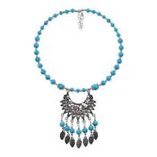 Колье с бирюзой BUS051