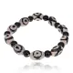 Браслет с бусинами Дзи 3 глаза, цвет черный BSDZ-033