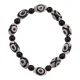 Браслет с бусинами Дзи 3 глаза, цвет черный BSDZ-033