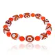 Браслет с бусинами Дзи 3 глаза, цвет красный BSDZ-034