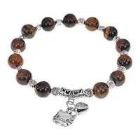Браслет Кот, 8мм, Тигровый глаз BJBS-304-02