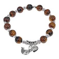 Браслет Карп, 8мм, Тигровый глаз BJBS-304-03