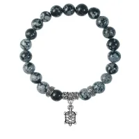 Браслет Черепаха (здоровье и долголетие), Снежный обсидиан