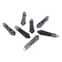 Подвеска-маятник для биолокации Снежный обсидиан BJK013-SO