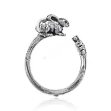 Безразмерное кольцо Кролик, 5мм KL325