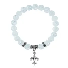 Браслет Королевская лилия (достоинство, власть, успех), Сахарный кварц BSP-20-04