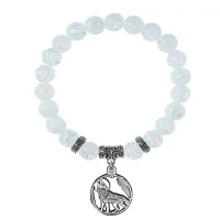 Браслет Волк (защита, сила, победа), Сахарный кварц BSP-20-07